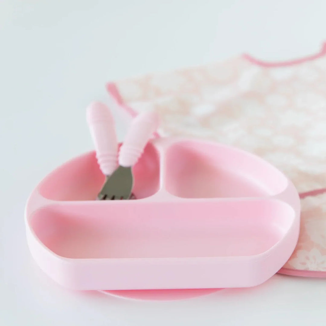 Silicone Grip Dish Pink