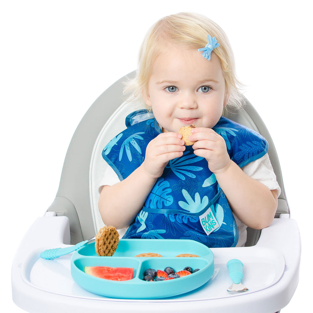 Silicone Grip Dish Light Blue