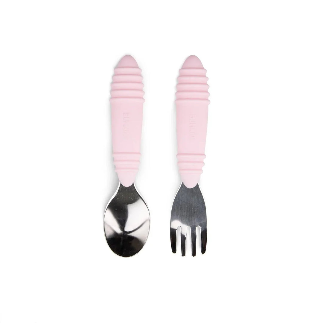 Bumkins Spoon and Fork Set Pink