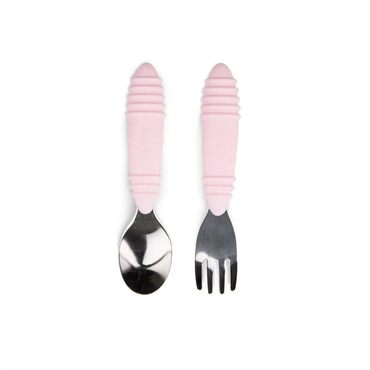 Bumkins Spoon and Fork Set Pink