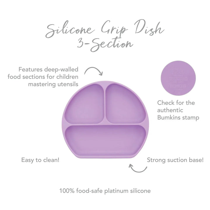 Silicone Grip Dish Lavender