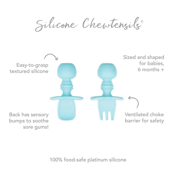 Silicone Chewtensils Light Blue