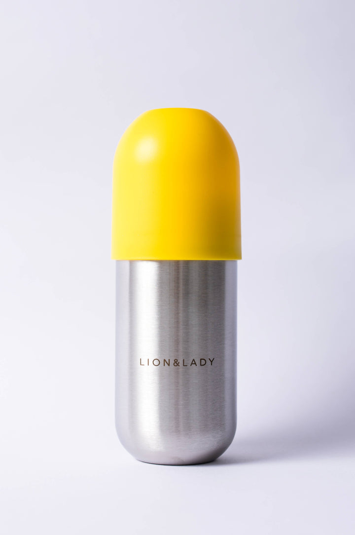 Stainless Steel Baby Bottle 350ml Buttercup Yellow