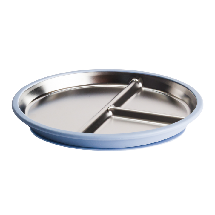 Nestling Stainless Steel Divided Suction Plate 23cm