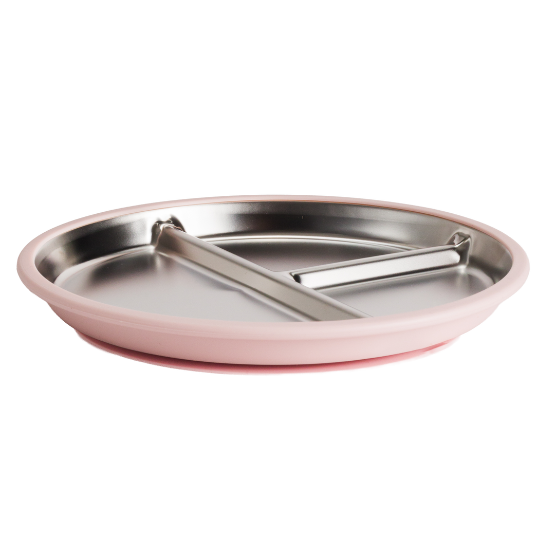 Nestling Stainless Steel Divided Suction Plate 23cm