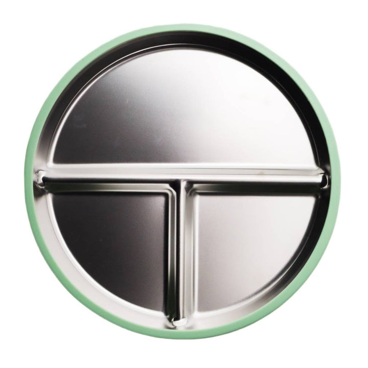 Nestling Stainless Steel Divided Suction Plate 23cm