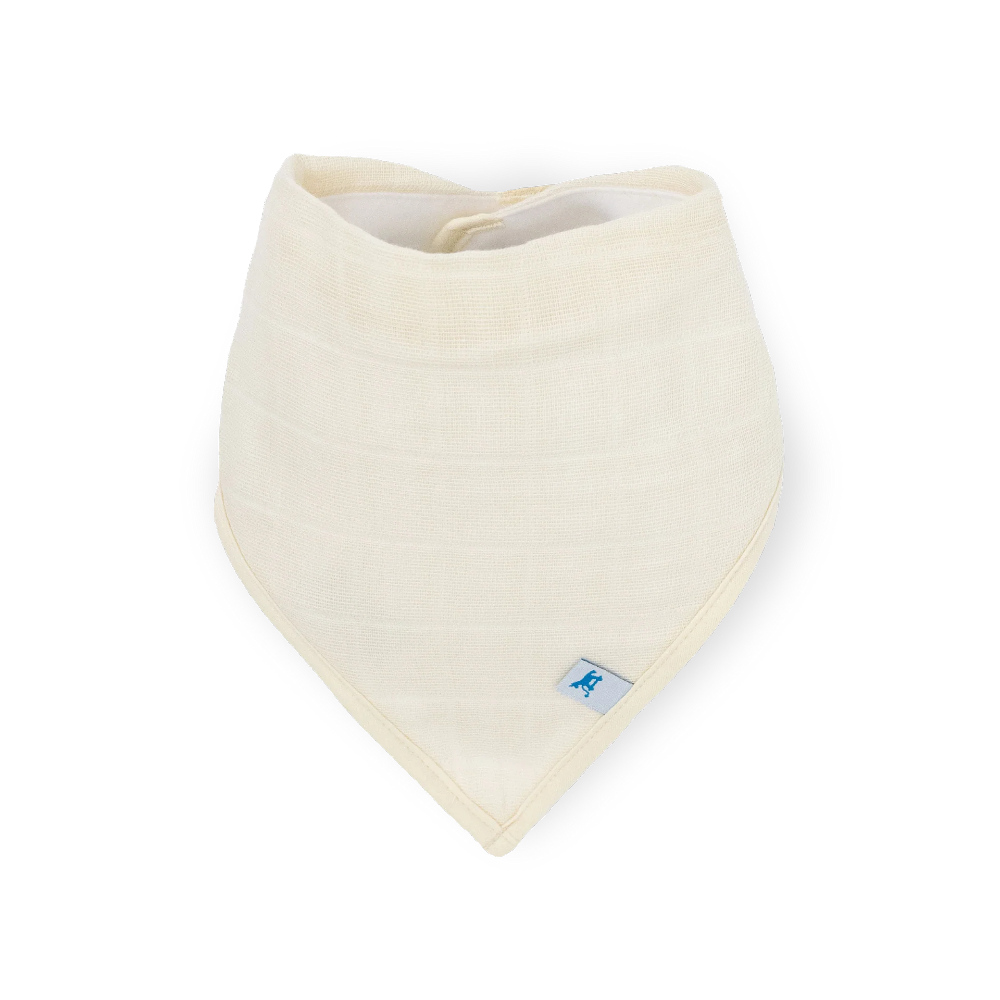 4 Pack Cotton Muslin And Fleece Bandana Bib Taupe Cross
