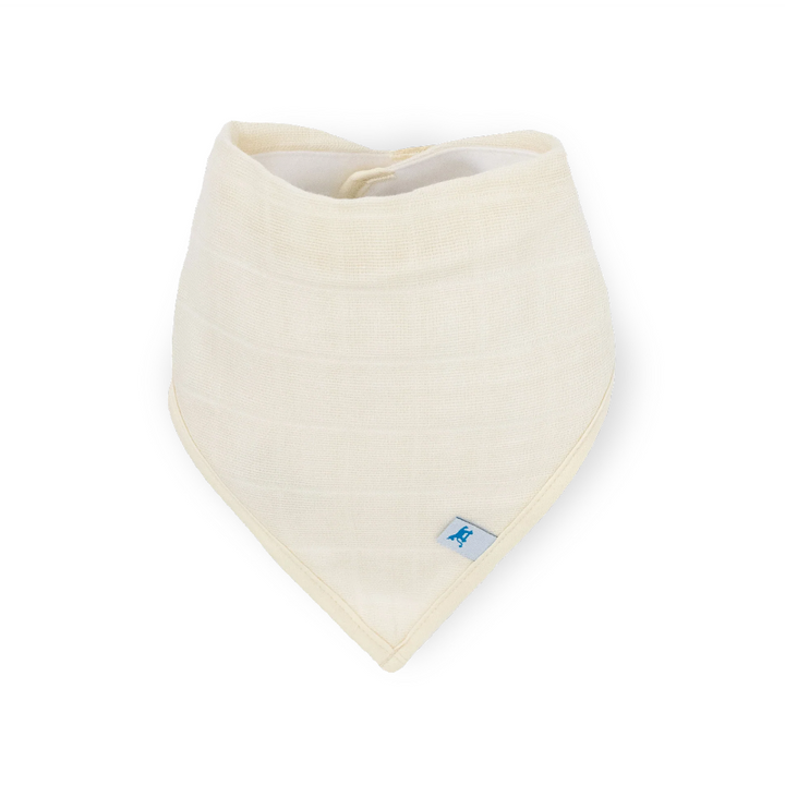 4 Pack Cotton Muslin And Fleece Bandana Bib Taupe Cross