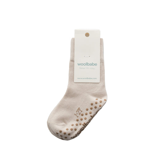Woolbabe Merino & Organic Cotton Sleepy Socks - Solid Dune