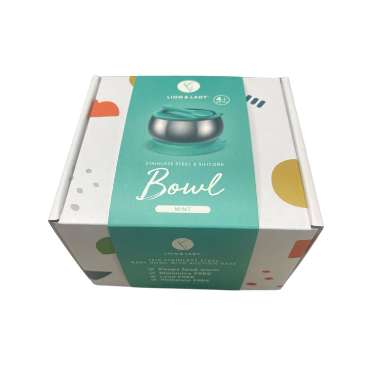 Stainless Steel Feeding Bowl With Suction Base Mint