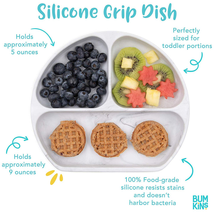 Silicone Grip Dish Grey