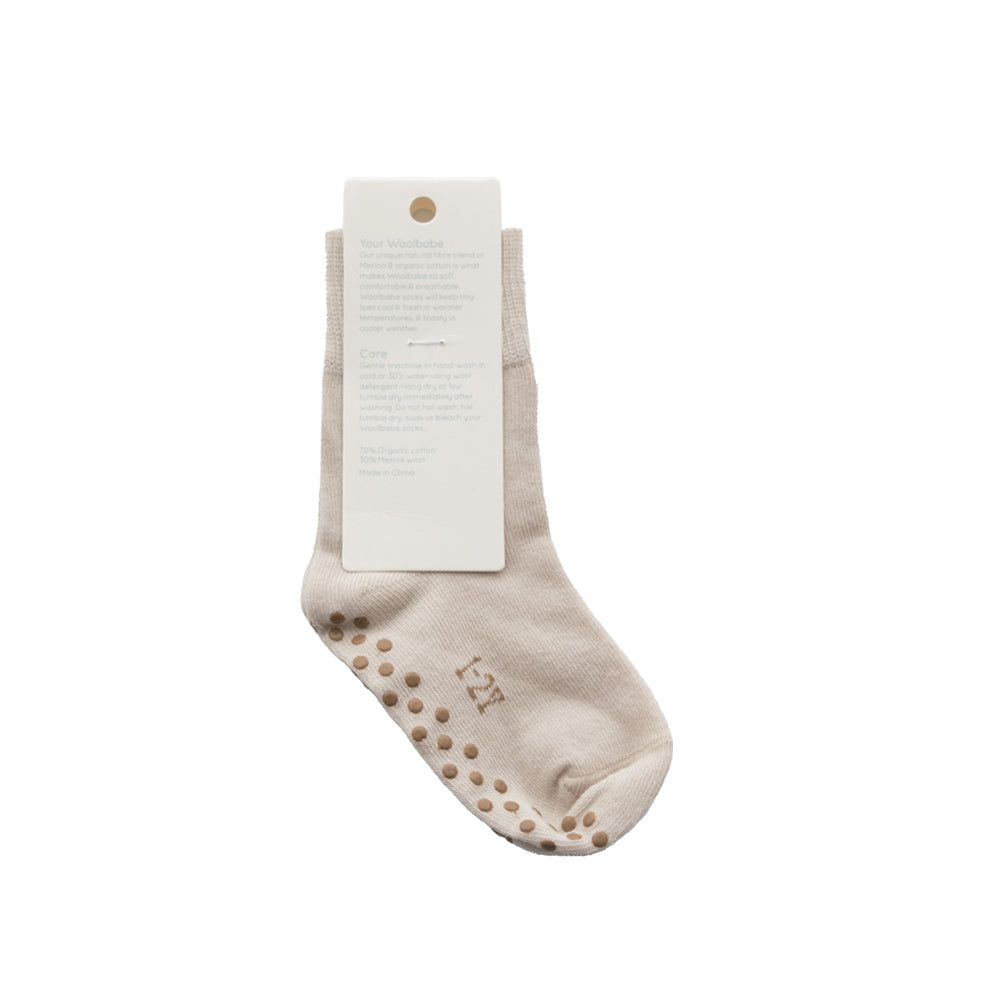 Merino & Organic Cotton Sleepy Socks Solid Dune