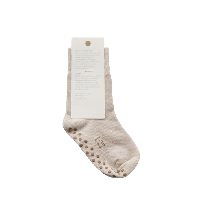 Merino & Organic Cotton Sleepy Socks Solid Dune