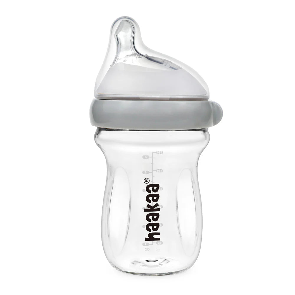 Gen 3 Glass Baby Bottle 180ml Grey