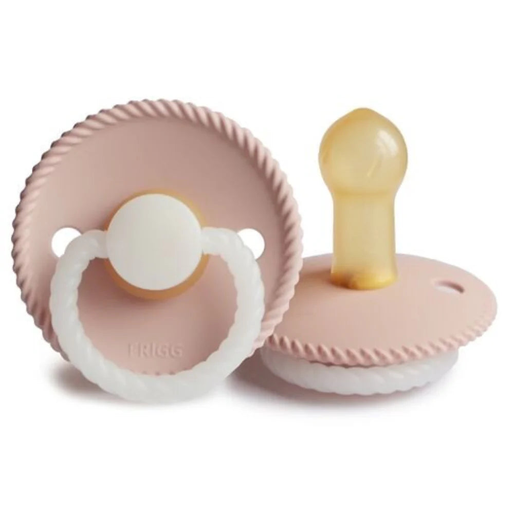 Rope Pacifier Blush Night 2pk