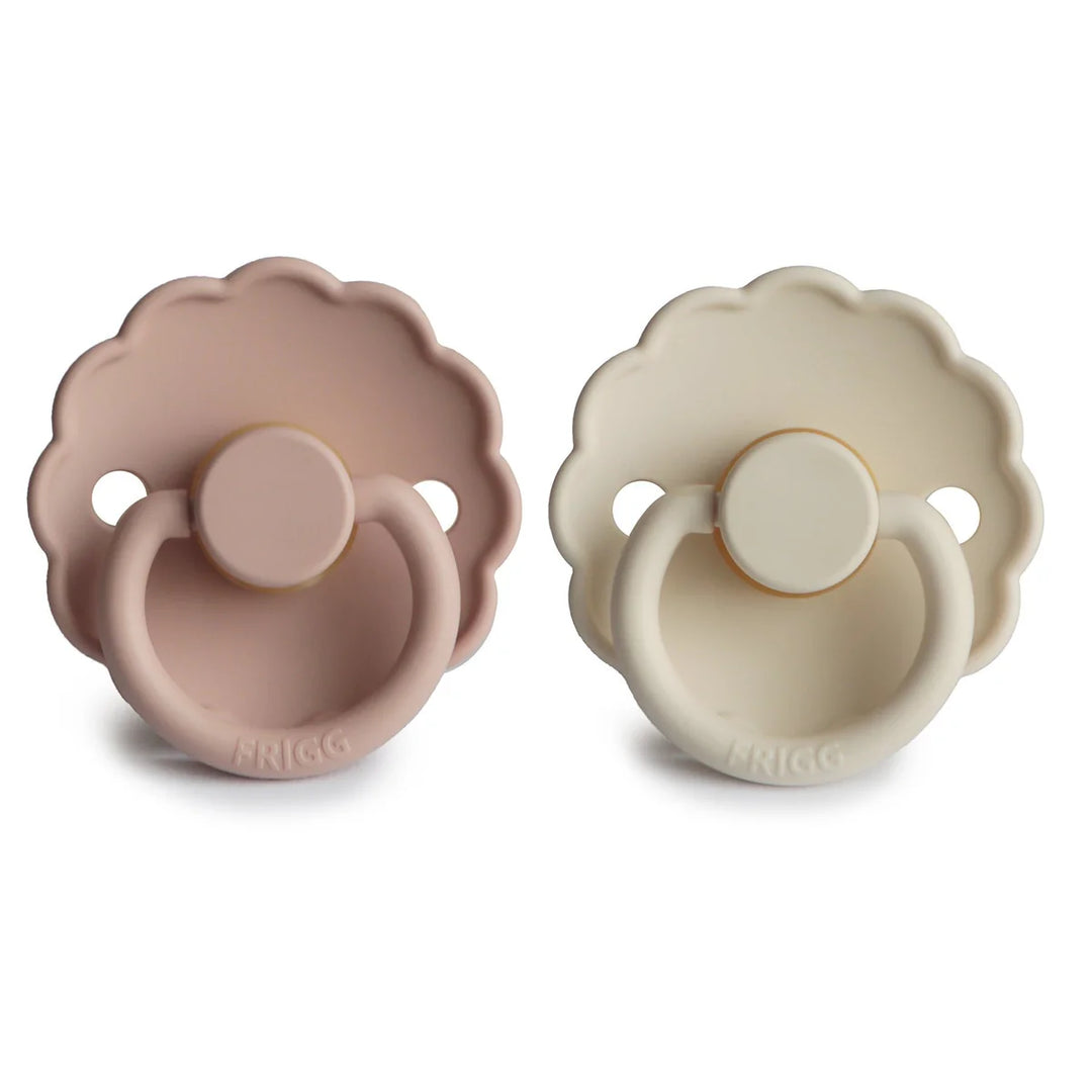 Daisy Natural Rubber Pacifier 2pk Cream/Blush