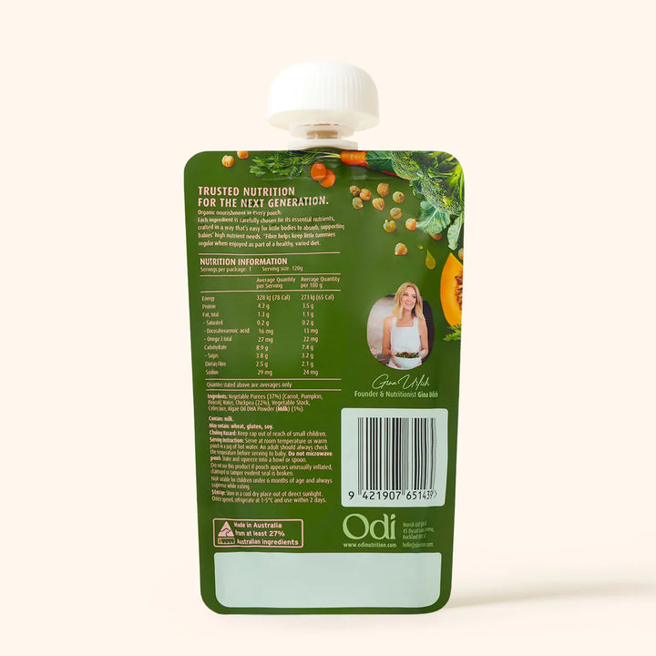 Odi Organic Chickpea And Vegetable Puree Pouch