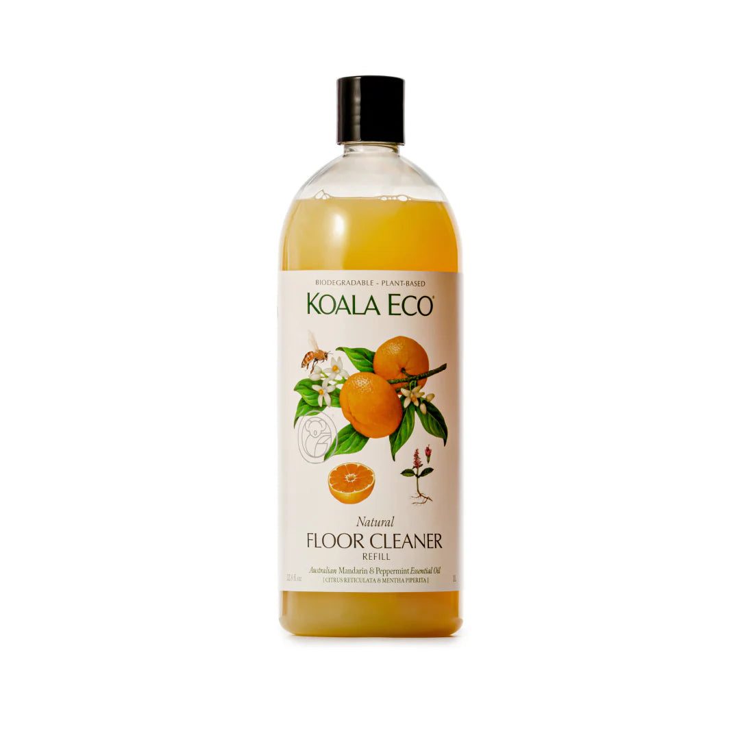 Natural Floor Cleaner Mandarin & Peppermint 1000ml Refill