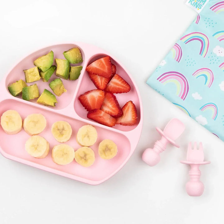 Silicone Grip Dish Pink