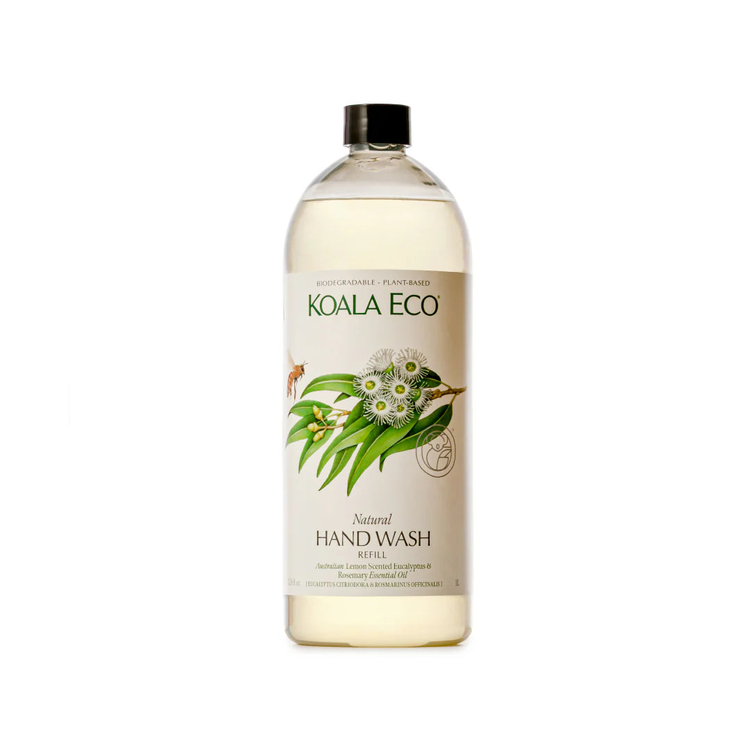 Natural Hand Wash Lemon Scented Eucalyptus, Rosemary Essential Oil 1000ml Refill