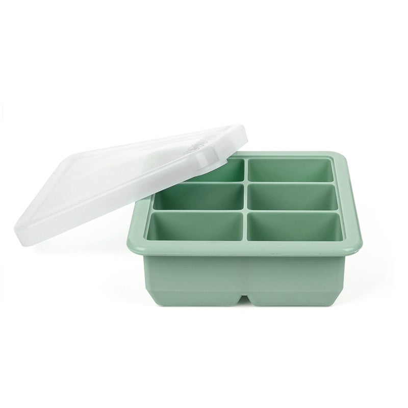 Baby Food & Breast Milk Tray Six Compartments Pea Green