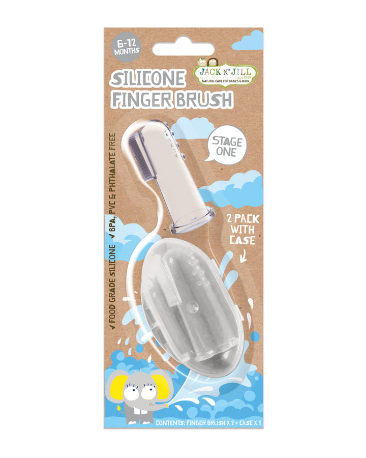 Jack N Jill Silicone Finger Brush Stage 1 - 2 Pack