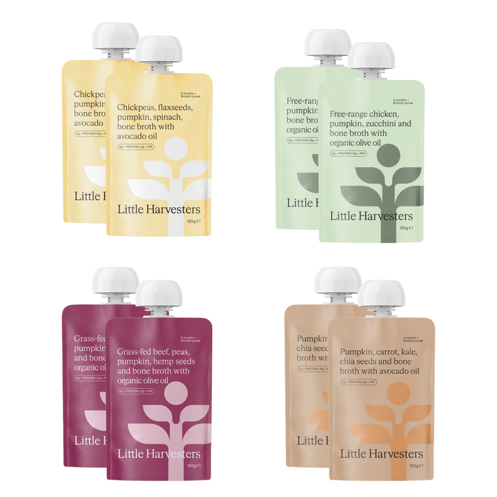 Little Harvesters Variety Box of 8 Puree Pouches