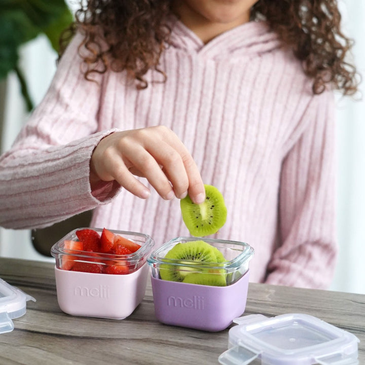 Melii Glass Containers with Silicone Sleeve 3 Pack