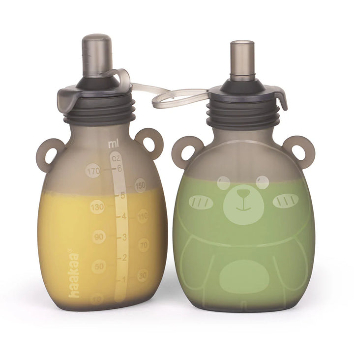 Happii Bear Silicone Goodie Pouch 170ml 2pc