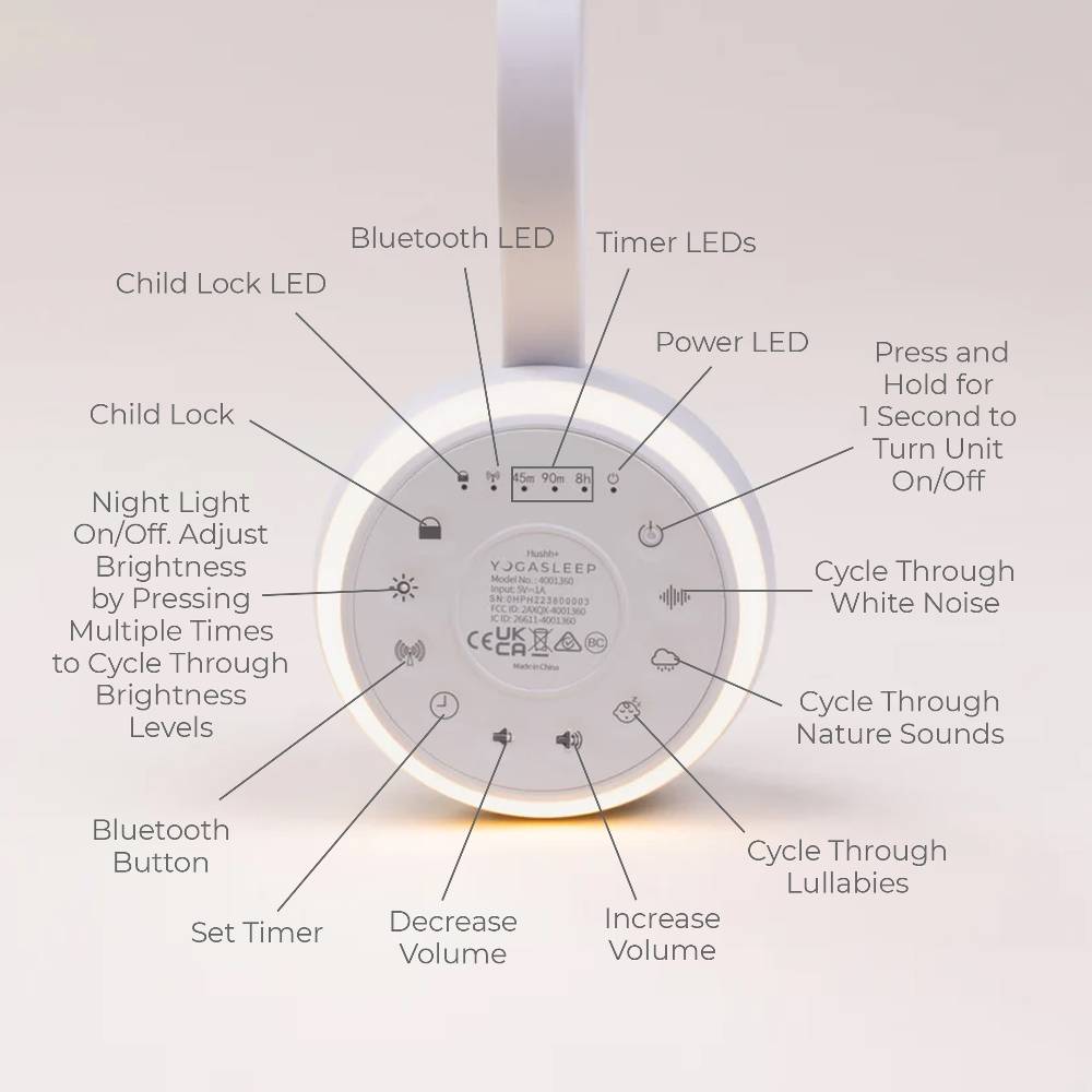 Hushh+ Sound Machine and Nightlight