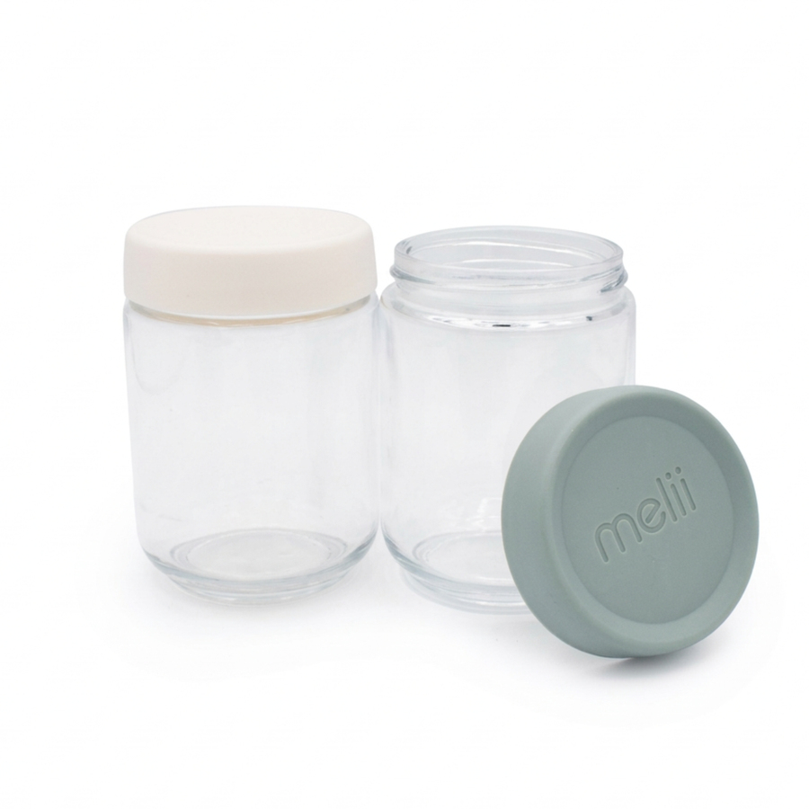 Melii glass food jars for kids
