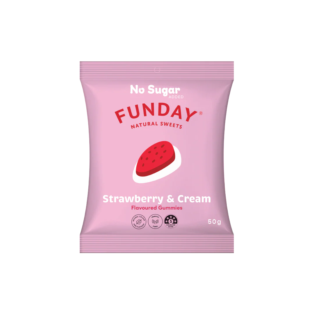 FUNDAY Strawberry & Cream Gummies 50g