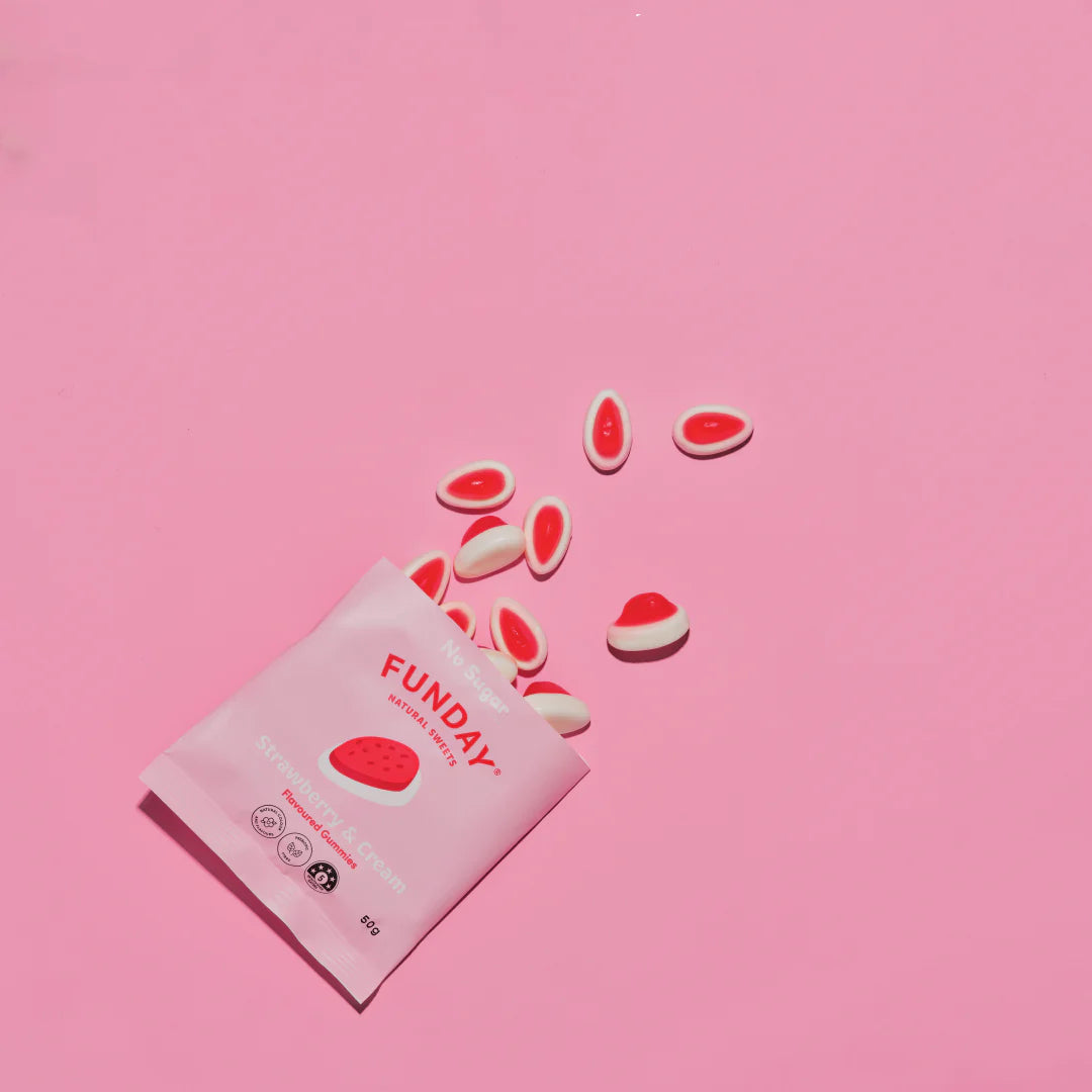 FUNDAY Strawberry & Cream Gummies 50g