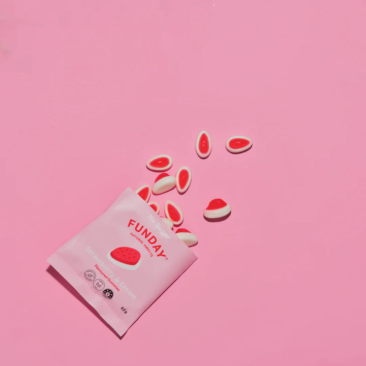 FUNDAY Strawberry & Cream Gummies 50g