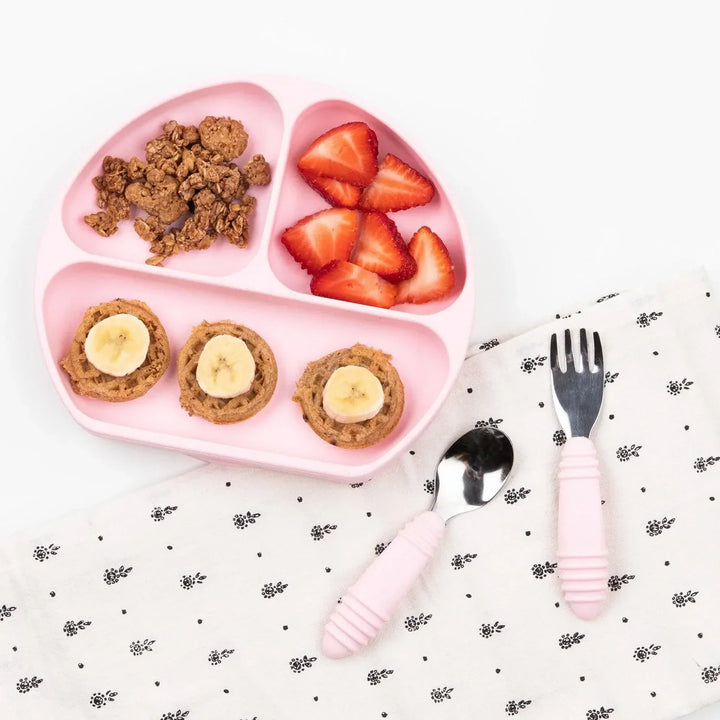 Bumkins Spoon and Fork Set Pink