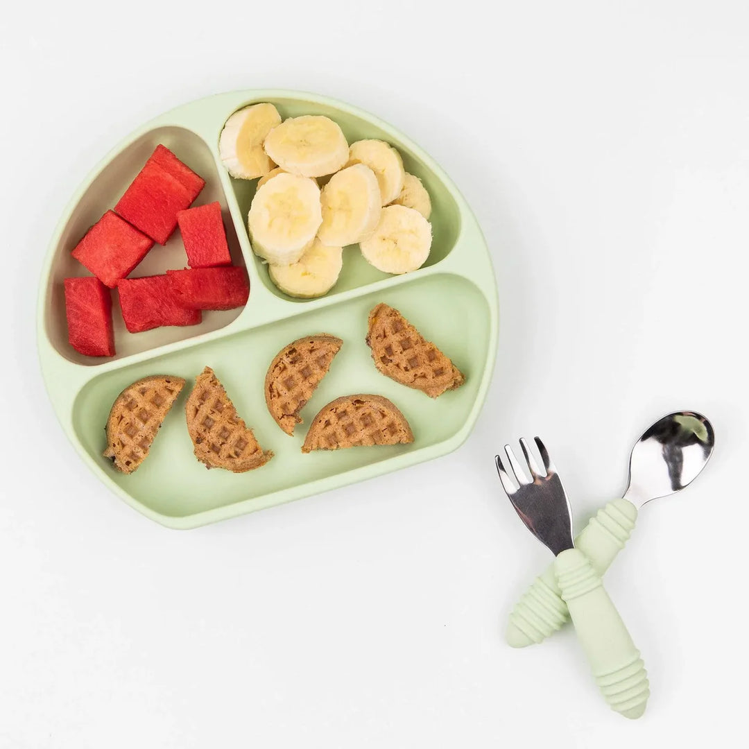 Bumkins Spoon and Fork Set Sage