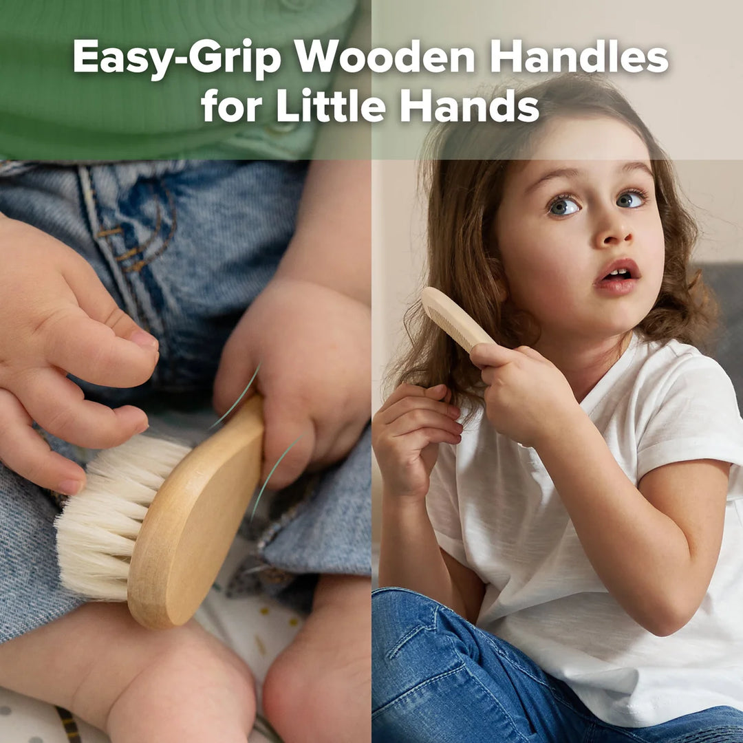 Haakaa Goats Wool Wooden Hair Brush