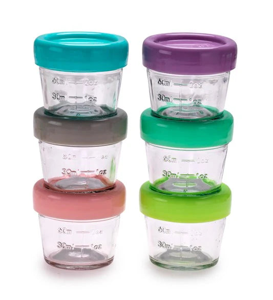 Melii Glass Food Container 4oz 6pack