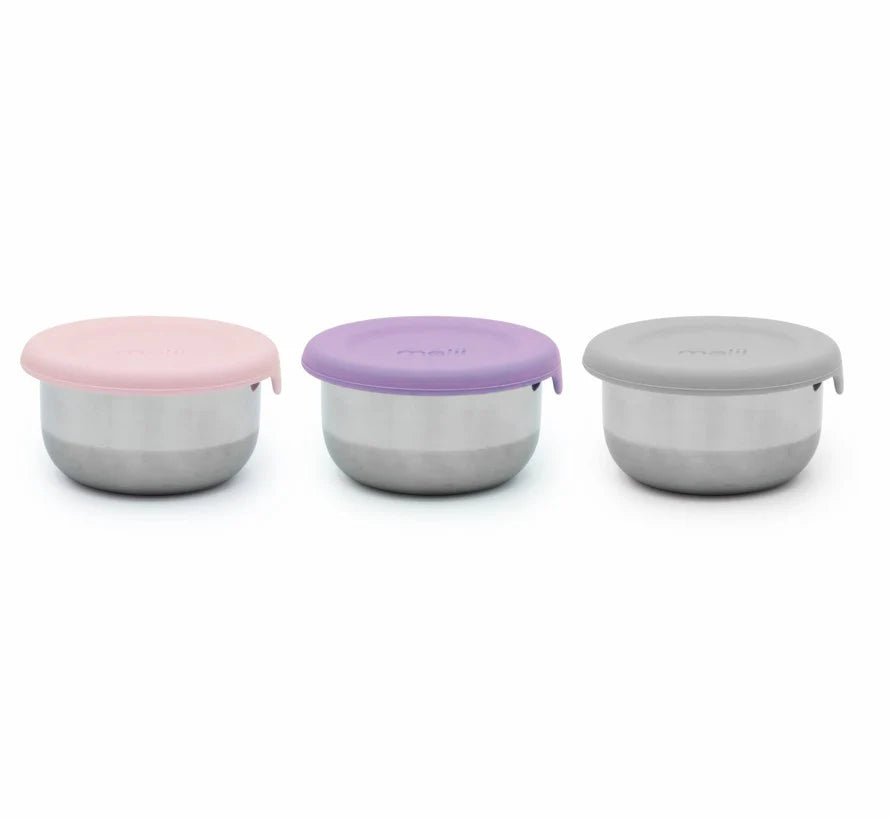 Melii Mini Stainless Steel & Silicone Containers