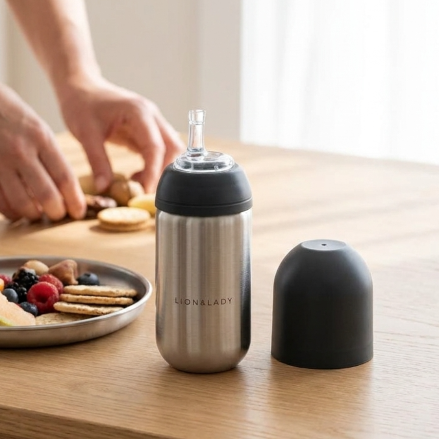 Stainless steel toddler straw cup
