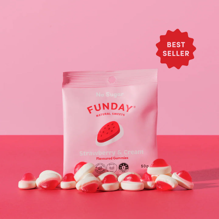 FUNDAY Strawberry & Cream Gummies 50g