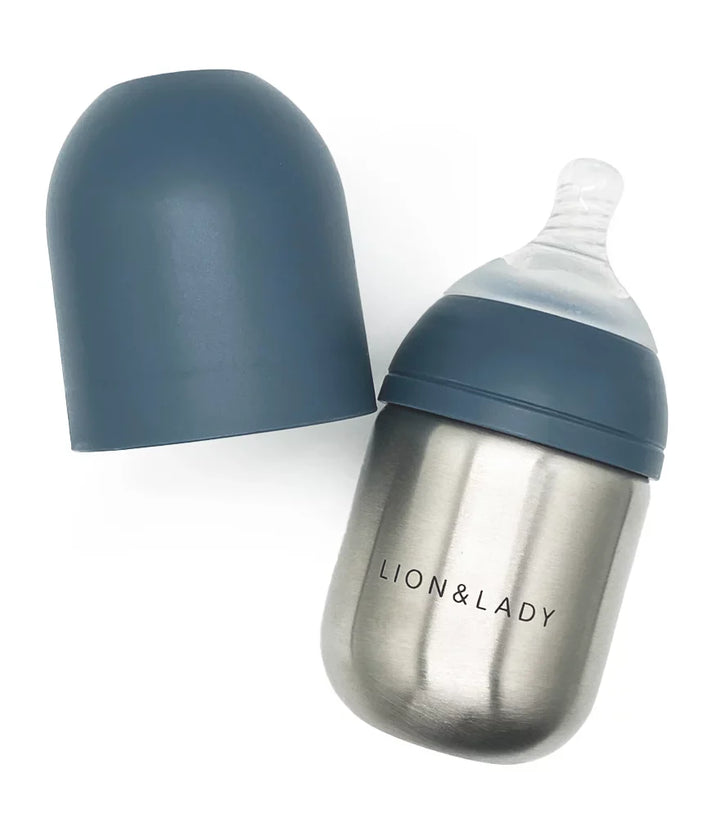 Lion And Lady Stainless Steel Feeding Bottle 210ml