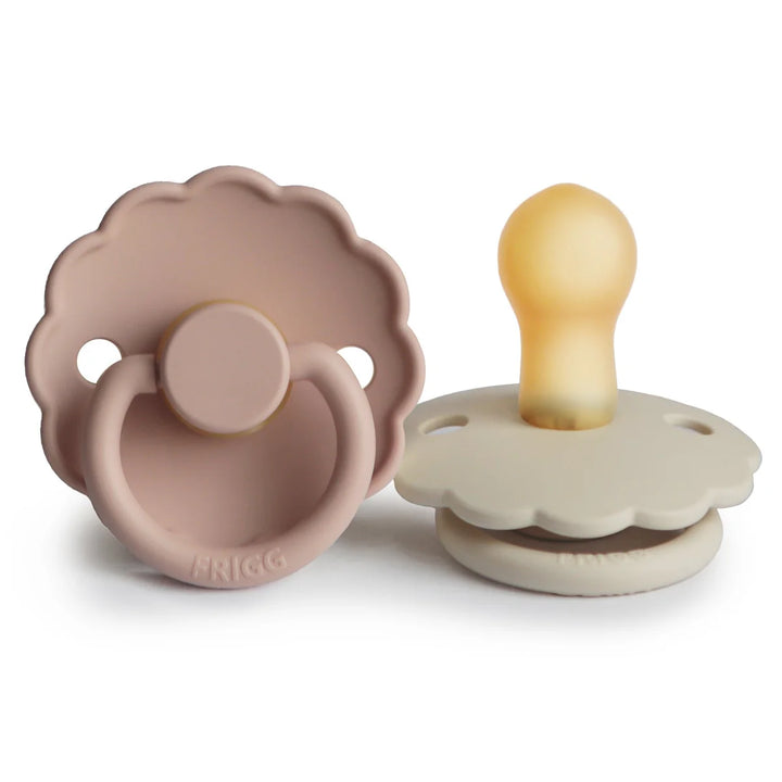 Daisy Natural Rubber Pacifier 2pk Cream/Blush