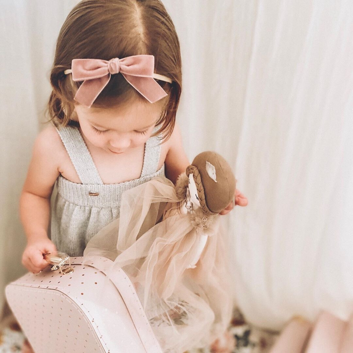 Velvet Headband Dusky Rose