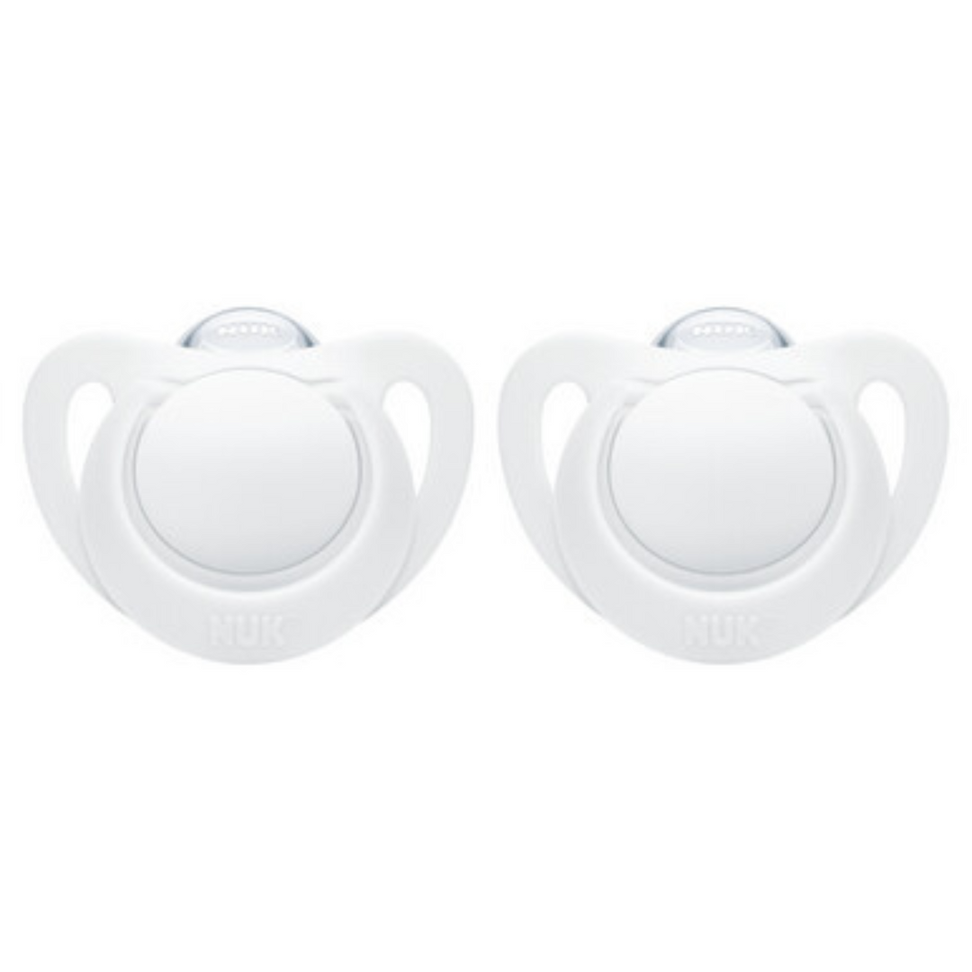 Star Silicone Soother 0-2 months, 2 pack White