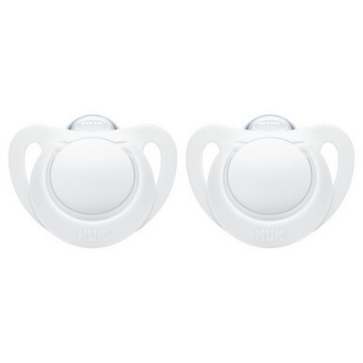 Star Silicone Soother 0-2 months, 2 pack White
