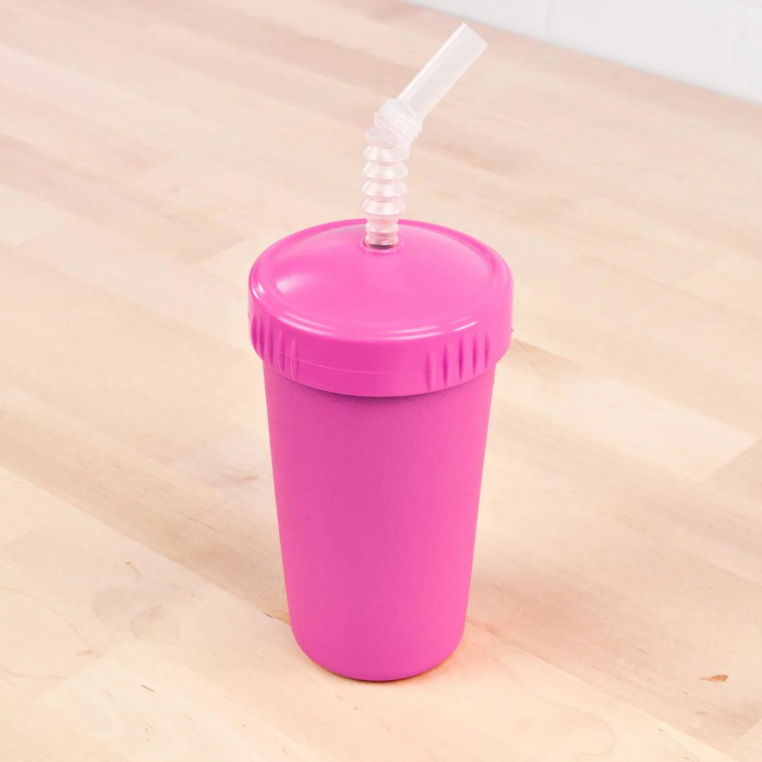Straw Cup Bright Pink