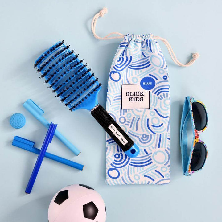 Slick Kids Best Detangler Brush Blue