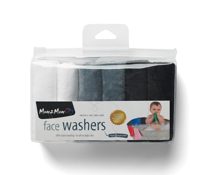 Mum 2 Mum Face Cloths 6pk Marble
