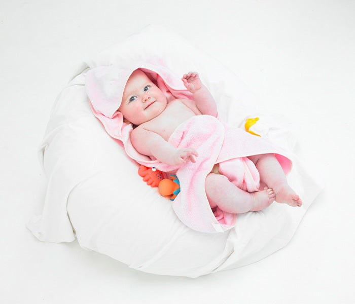 Mum 2 Mum Hooded Towel Baby Pink